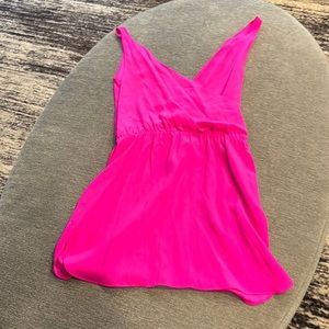 Pink silk dress
